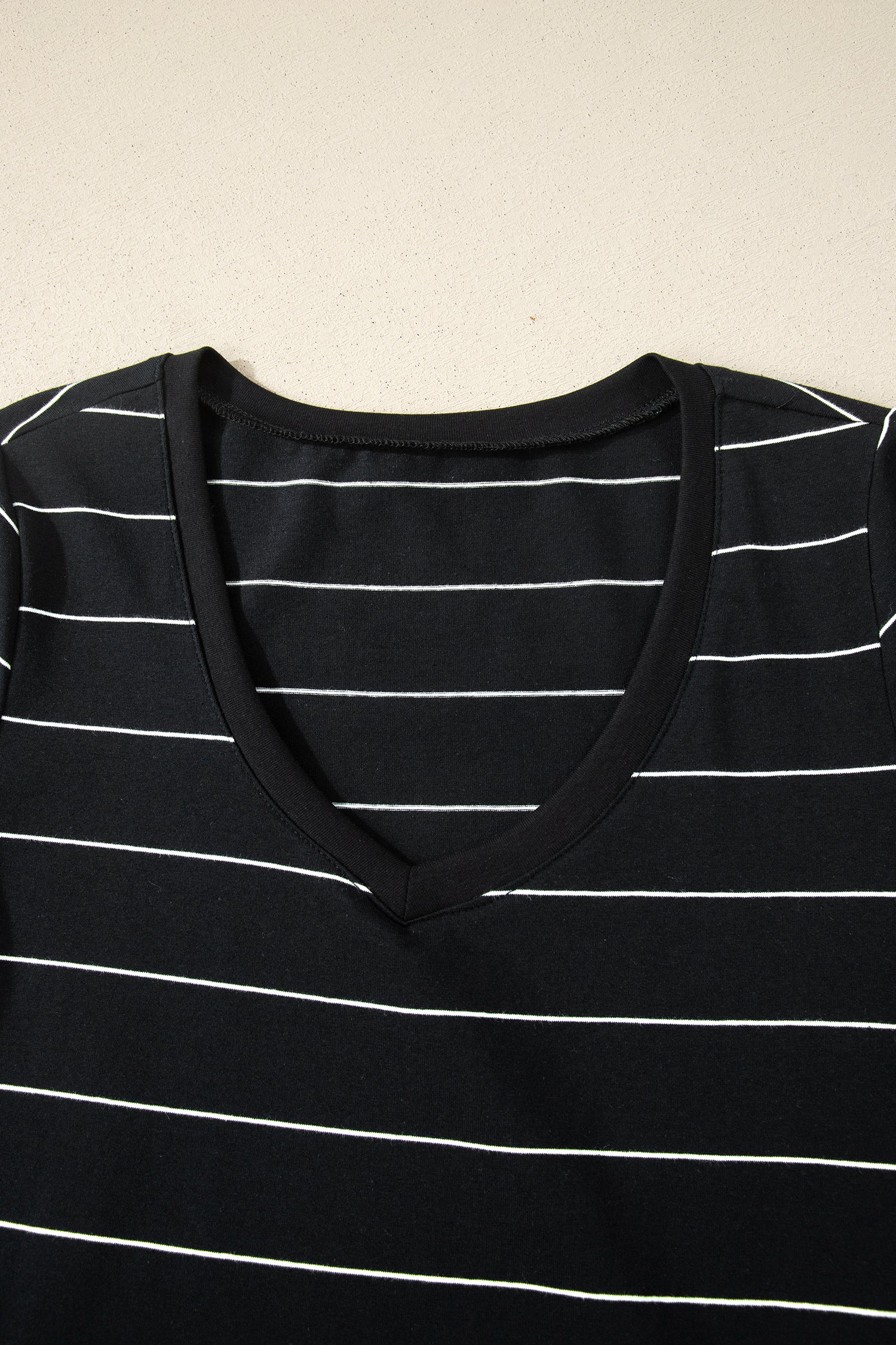 Khaki Stripe Casual Short Sleeve Side Slit Maxi T-Shirt Dress S-XL