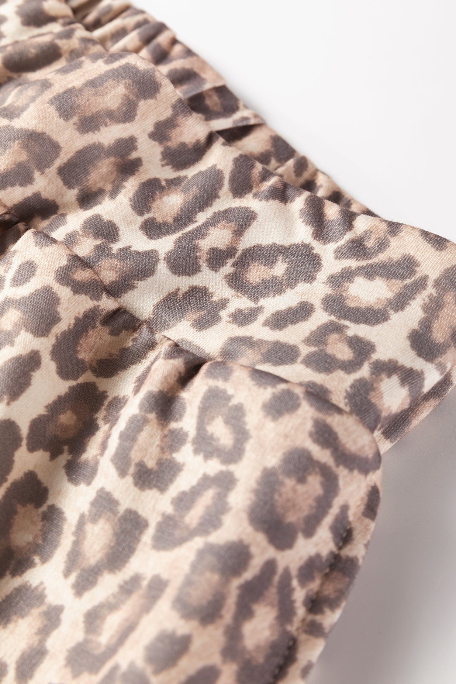 LivelyLooks Beige Leopard Print V-Neck Pullover & Mini Skirt Set Women's S-XL women's fashion