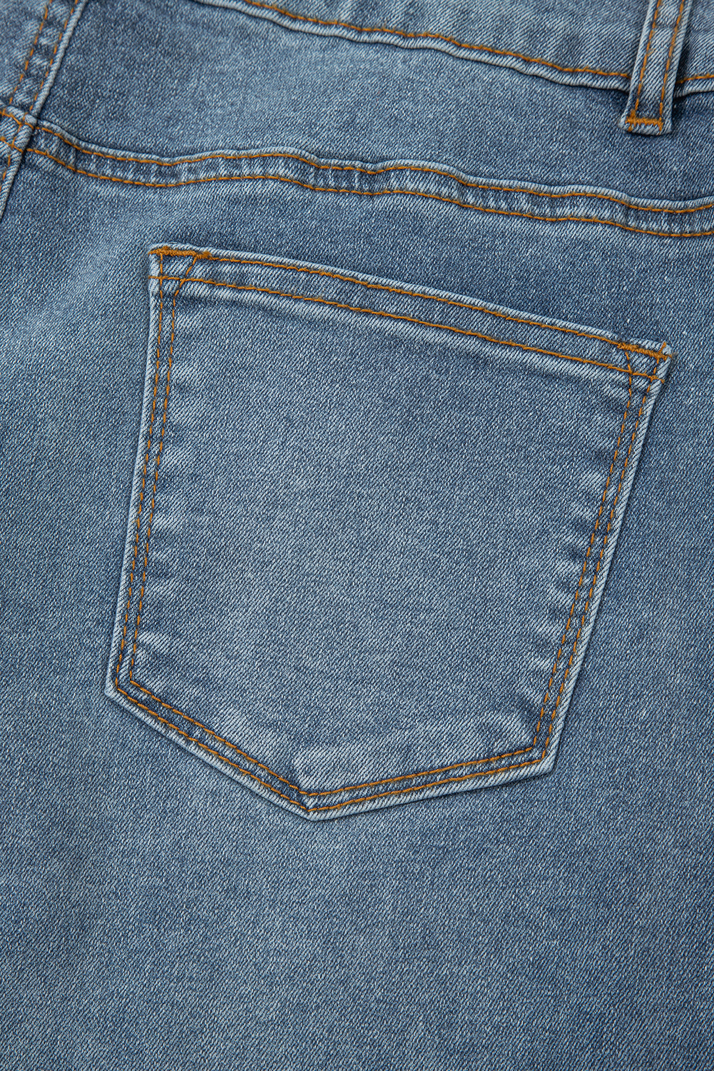 Shop Dusk Blue 2 Button High Waist Piping Trim Bootcut Jeans at LivelyLooks