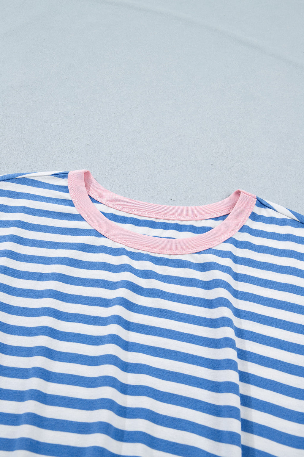 Women's Sky Blue Nautical Stripe Tie Waist Mini Dress at LivelyLooks