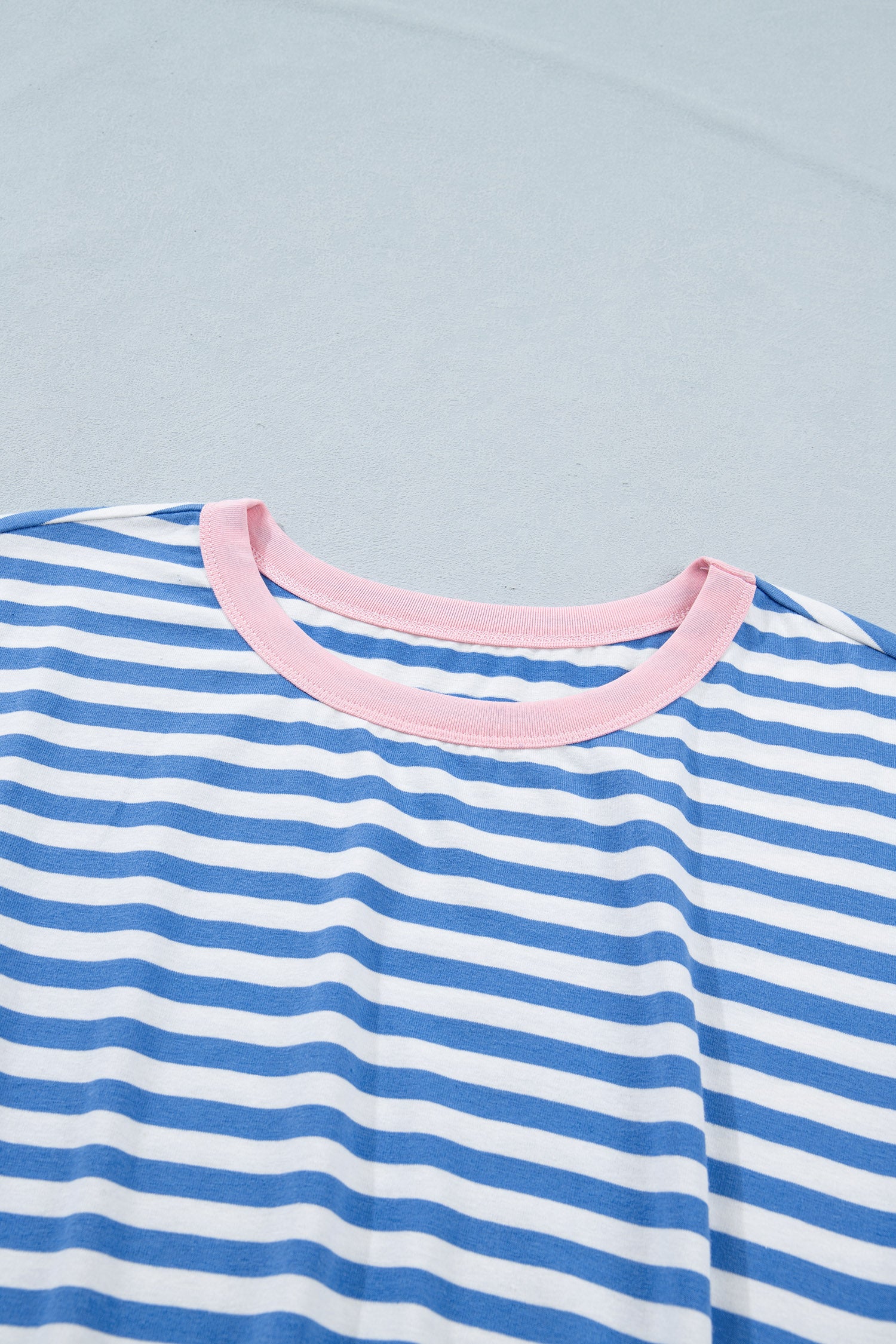 Women's Sky Blue Nautical Stripe Tie Waist Mini Dress at LivelyLooks