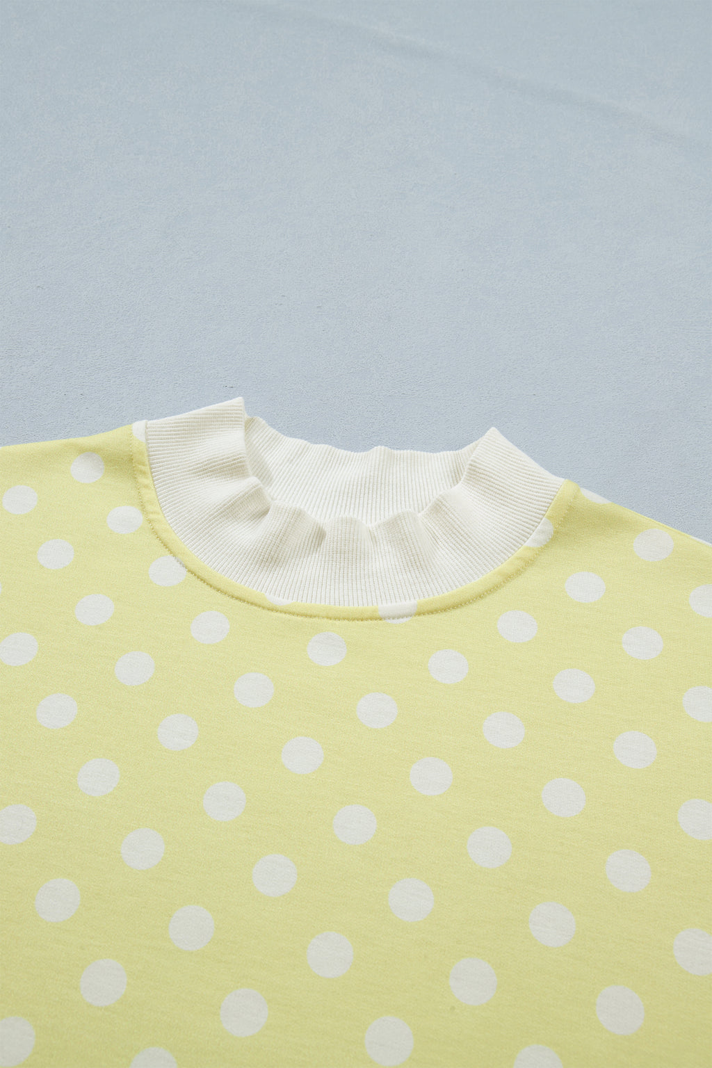 Polka Dot Mock Neck Short Set – Yellow, Pink, Sky Blue & Green
