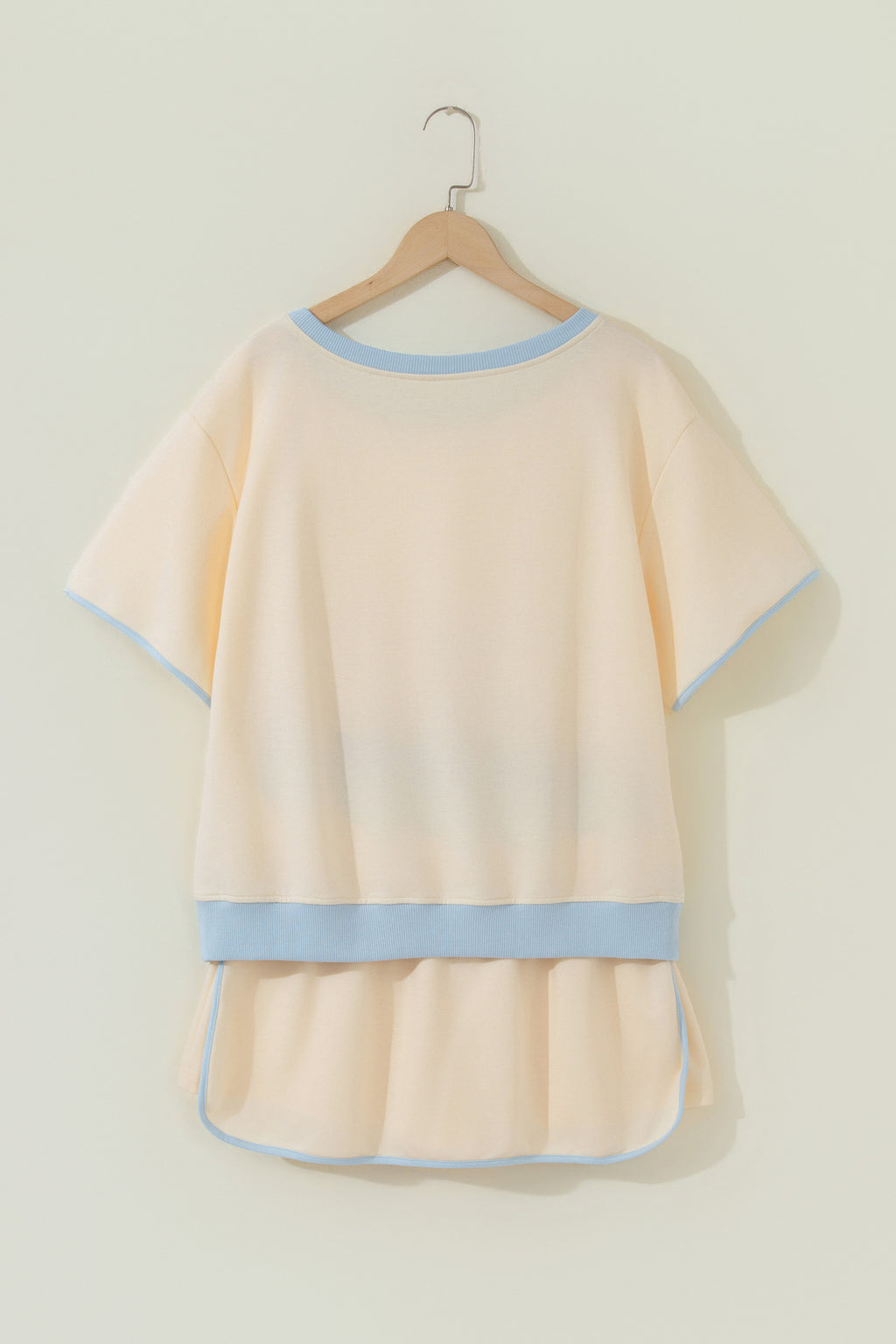 Colourblock Drop Shoulder T-Shirt & Skort 2-Piece Set Beige Black Green