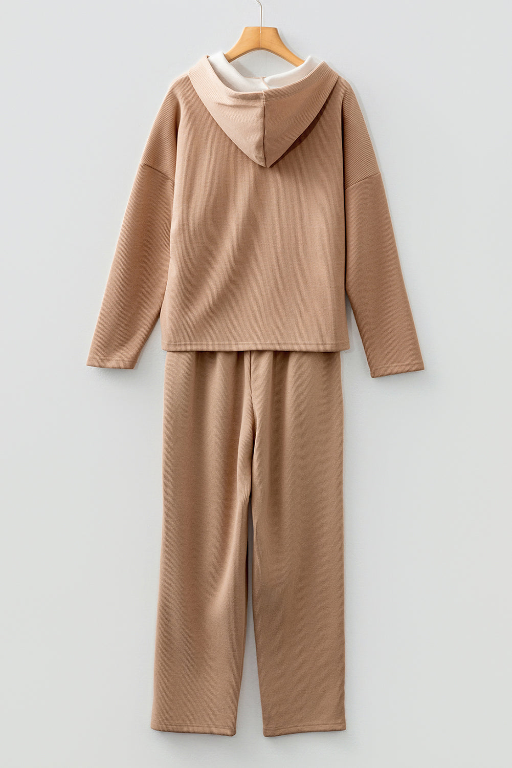 Leopard Drawstring Corduroy Co-ord Hoodie & High Waist Pants UK 8-22