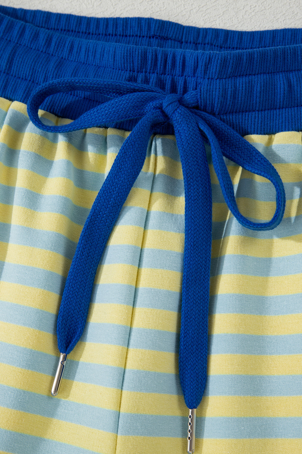 Shop Stripe Drop Shoulder Terry Short Set | Casual Co-ord S-XL at LivelyLooks