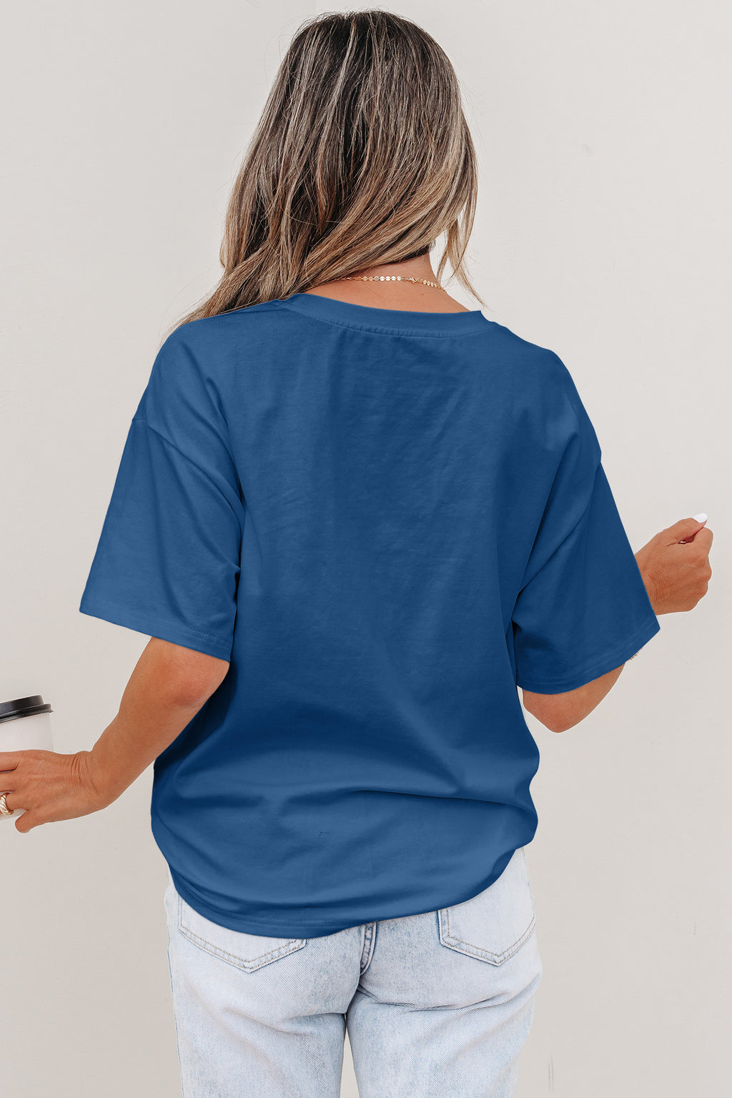 LivelyLooks Sail Blue Colour Block Chest Pocket Casual Short Sleeve Top women's fashion