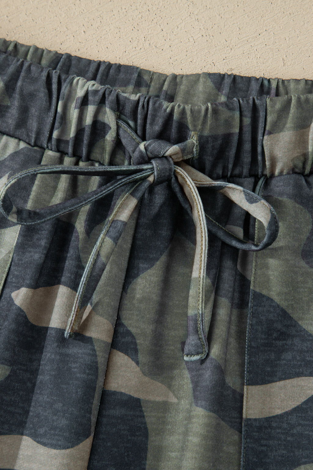 Women's Green Camo Sleeveless Tank & Drawstring Trouser Co-ord Set at LivelyLooks