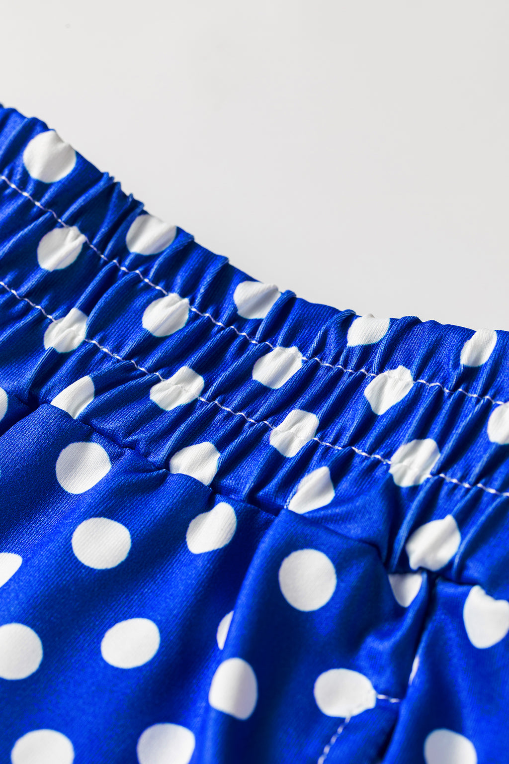 Polka Dot Halter Tank & Wide Leg Pants 2-Piece Set Blue & Pink