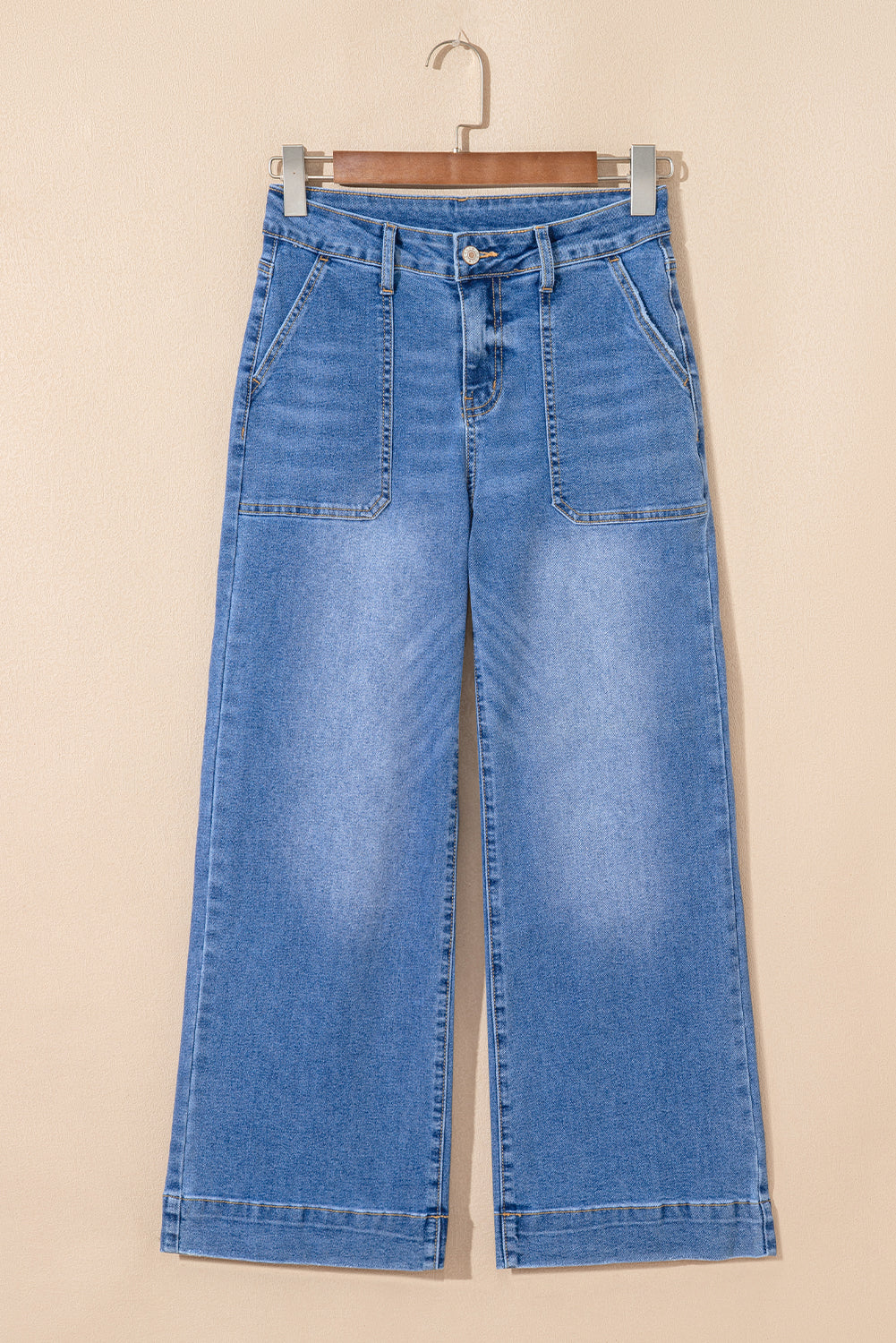 Women's Women's Cropped High Rise Wide Leg Jeans 3 Colours Sizes 4-16 at LivelyLooks