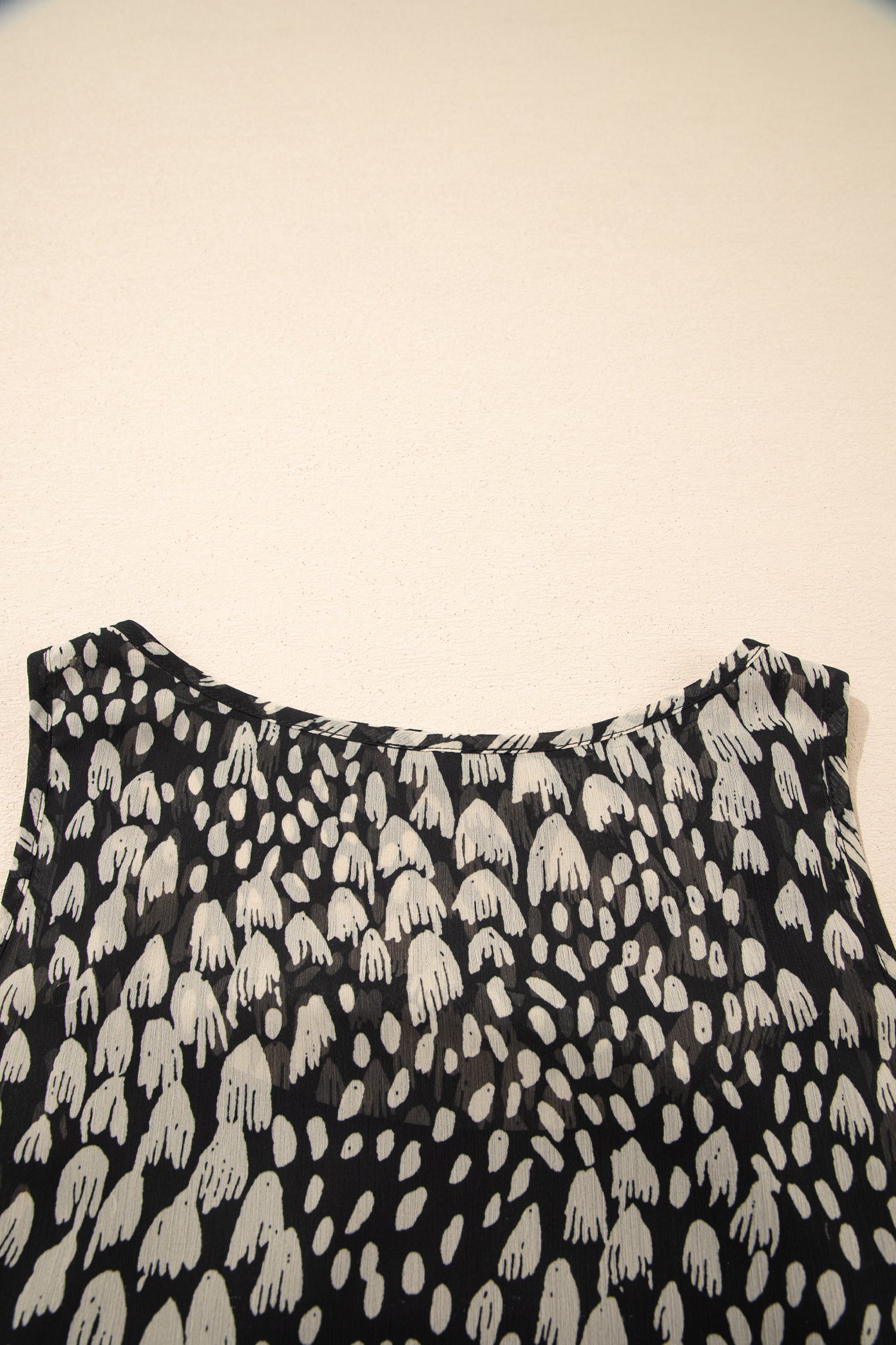 Black Printed Sleeveless Maxi Dress S-XL