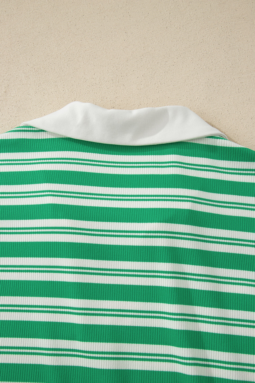 Women's Women's Stripe Collared V-Neck Short Sleeve T-Shirt Midi Dress Pockets Green at LivelyLooks