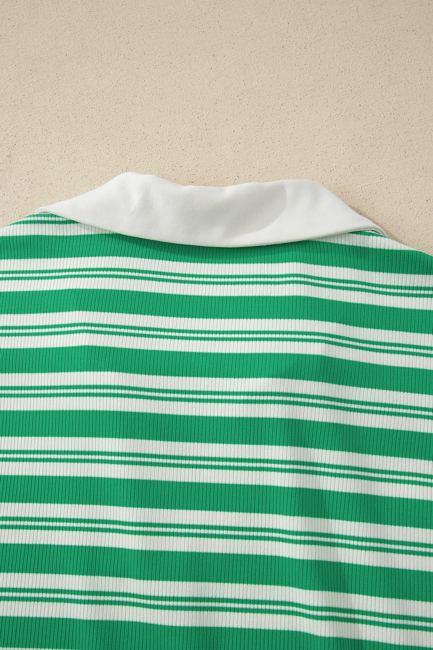 Women's Women's Stripe Collared V-Neck Short Sleeve T-Shirt Midi Dress Pockets Green at LivelyLooks