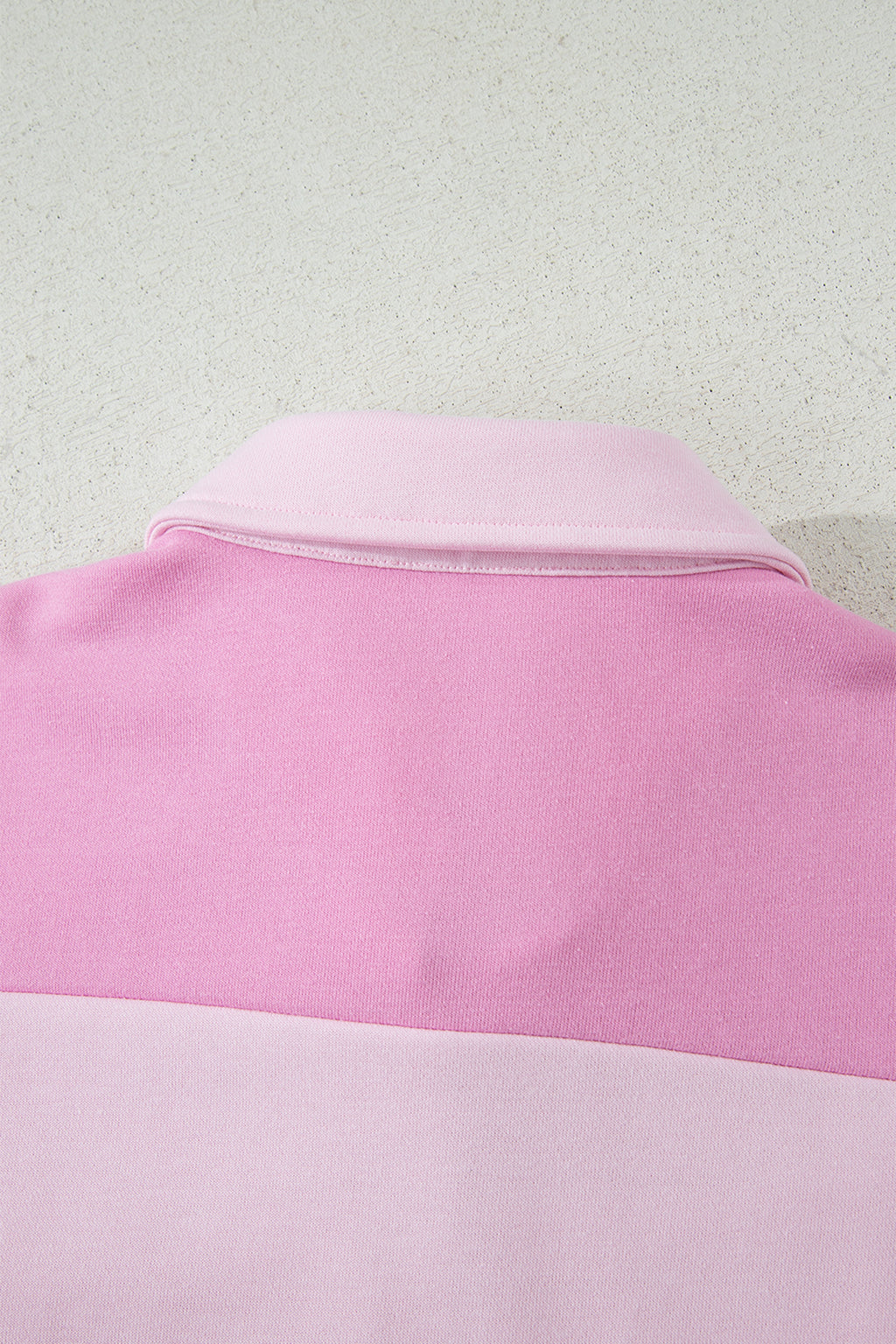 Pink Raw Seam Colour Block Polo Collar Mini Dress S-XL
