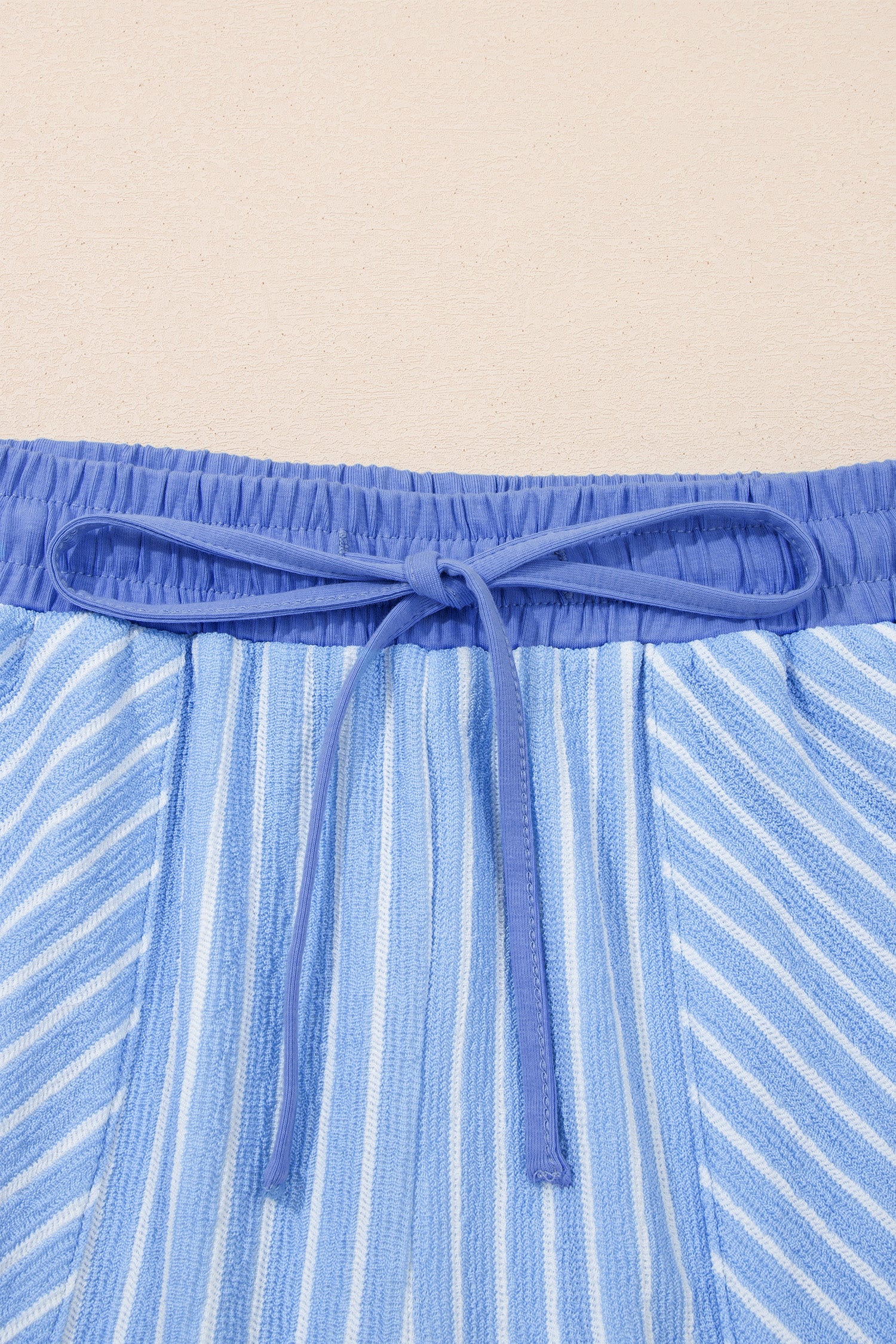 Stripe Crew Neck Tee & Drawstring Cropped Trousers Set | 4 Colours | Sizes 8-22