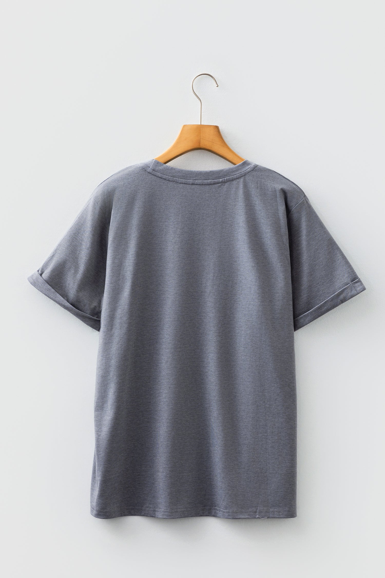 Shop Gray Flag Pattern Sunflower Graphic Crew Neck Tee S-3XL at LivelyLooks