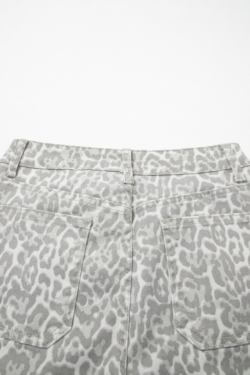 Women's Leopard Print Wide Leg High Waist Jeans | Brown, Grey, Blue & Pink at LivelyLooks