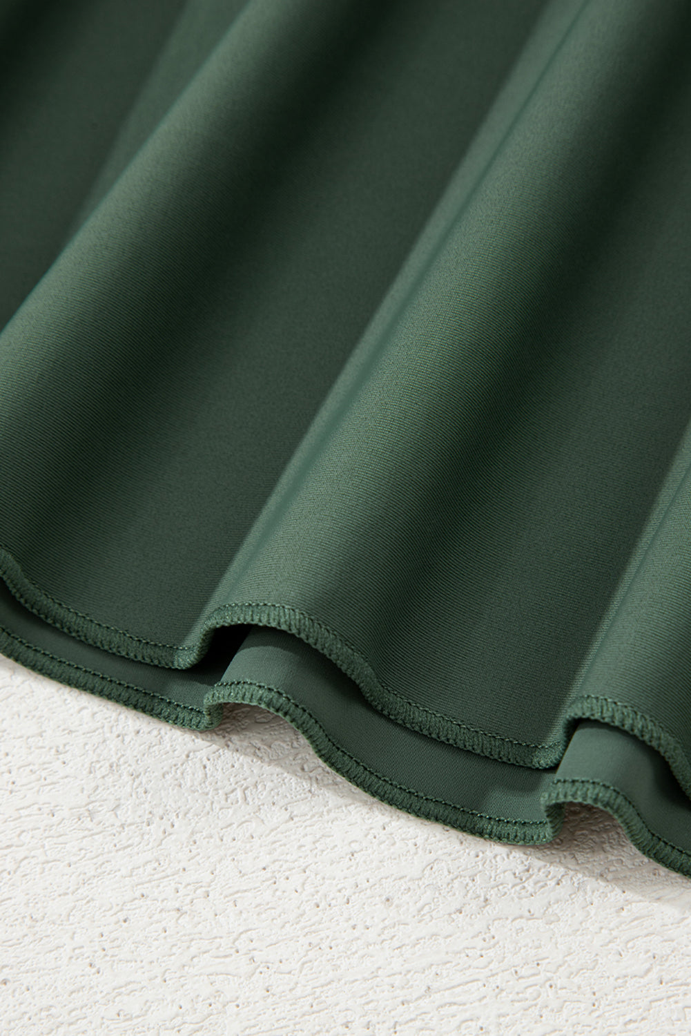 Square Neck Side-Tie Waist A-Line Swim Dress | Green & Black | UK 8-22
