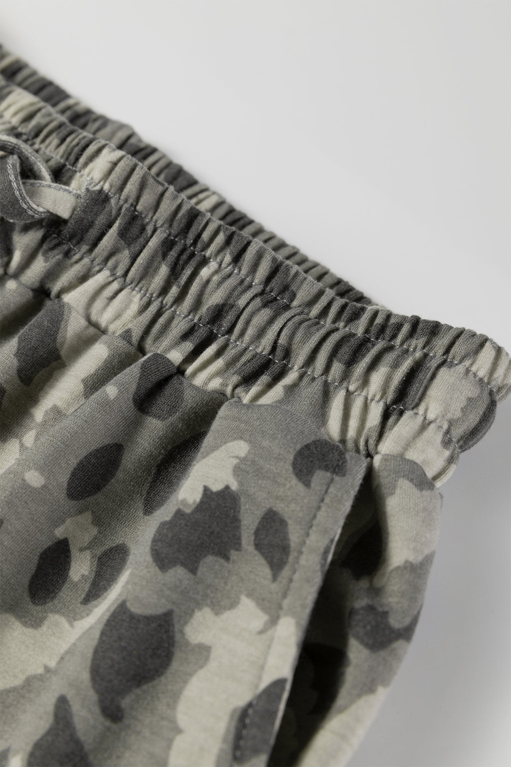 Leopard Print Raw Seam Pullover & Wide Leg Pant Set | Brown & Grey