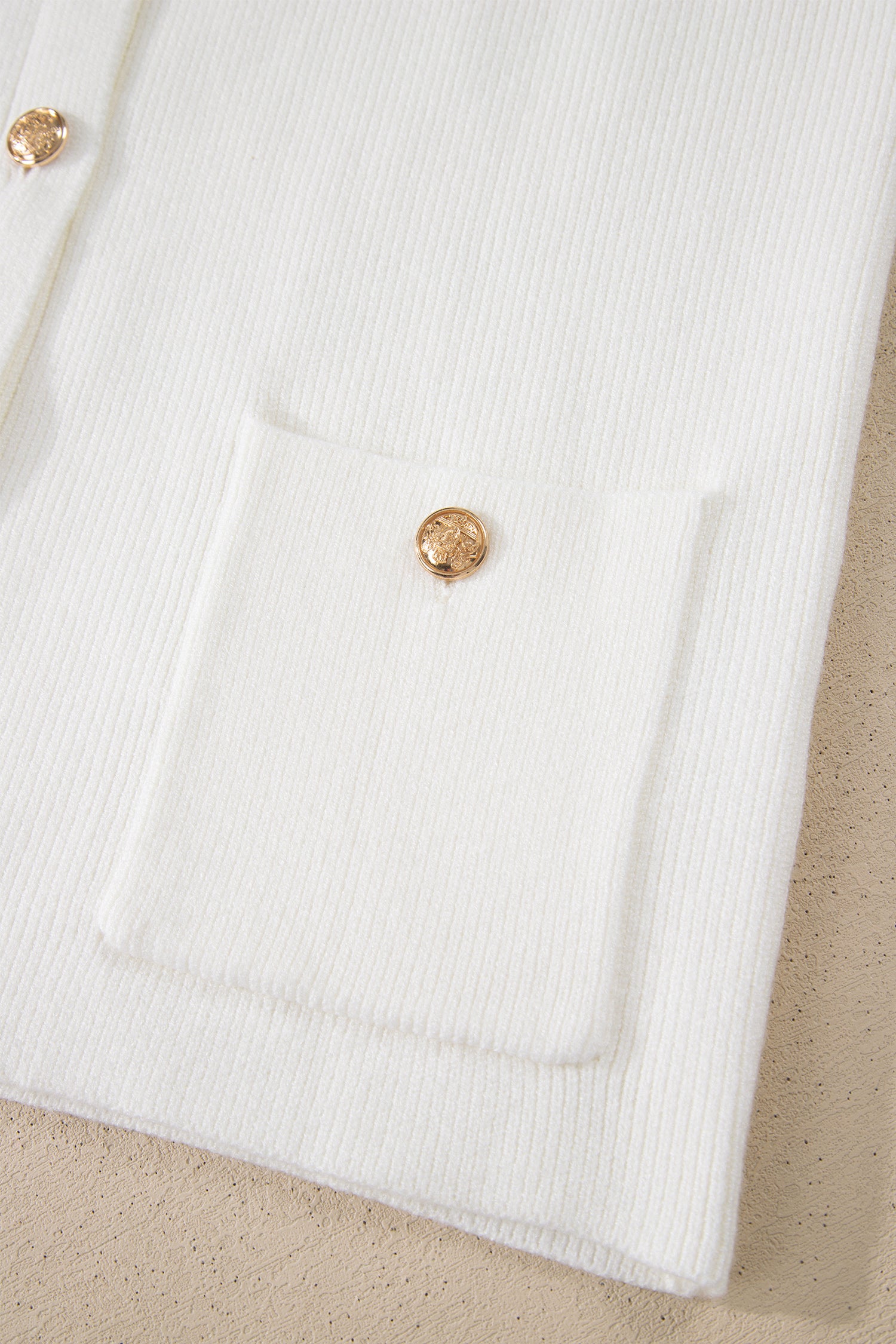 White Yellow Sleeveless Knit Button Sweater Vest Pockets S-XL