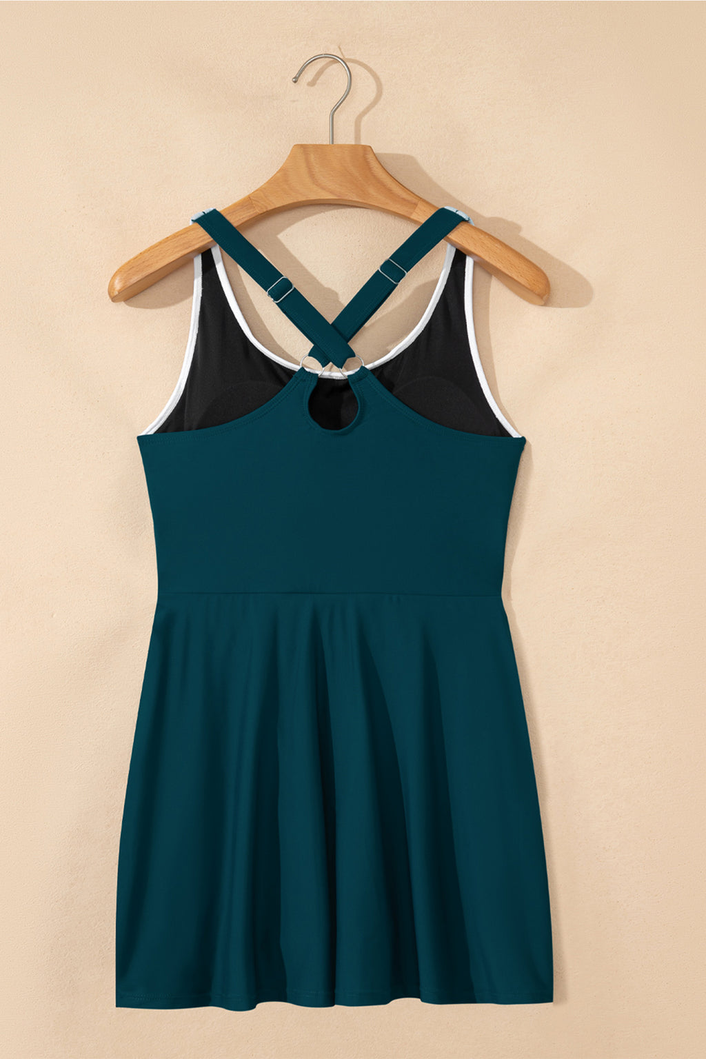 LivelyLooks Women's Ruffled High Waist Swim Dress Contrast Edge One Piece S-2XL women's fashion