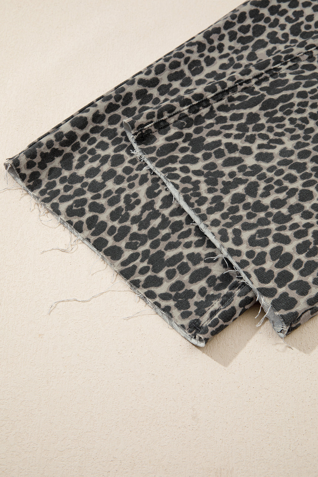 Shop Black Leopard Print High Waist Wide Leg Jeans UK 8-20 at LivelyLooks