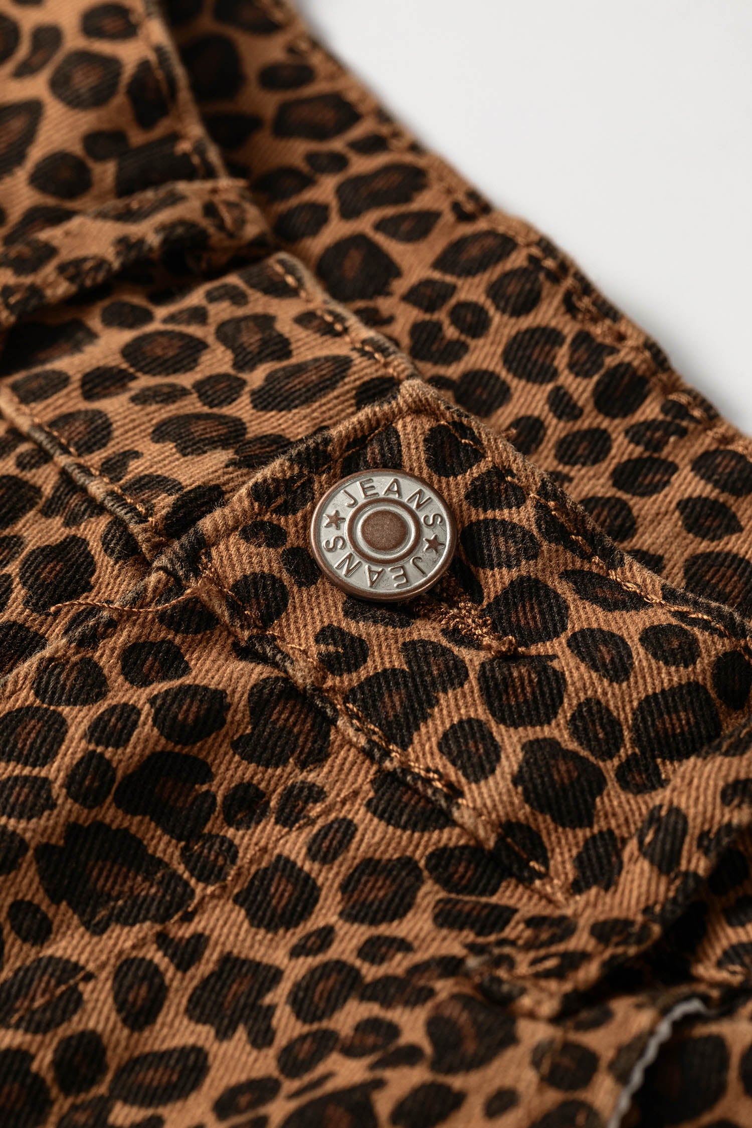 Brown Leopard Print Ruffled Hem Shift Jeans | UK 8–18