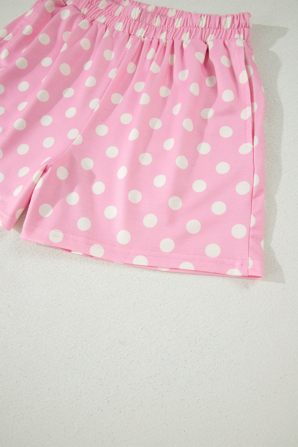 Polka Dot Mock Neck Short Set – Yellow, Pink, Sky Blue & Green