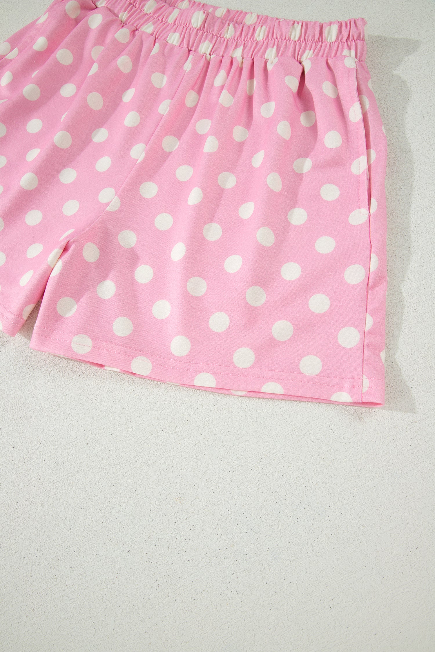 Polka Dot Mock Neck Short Set – Yellow, Pink, Sky Blue & Green