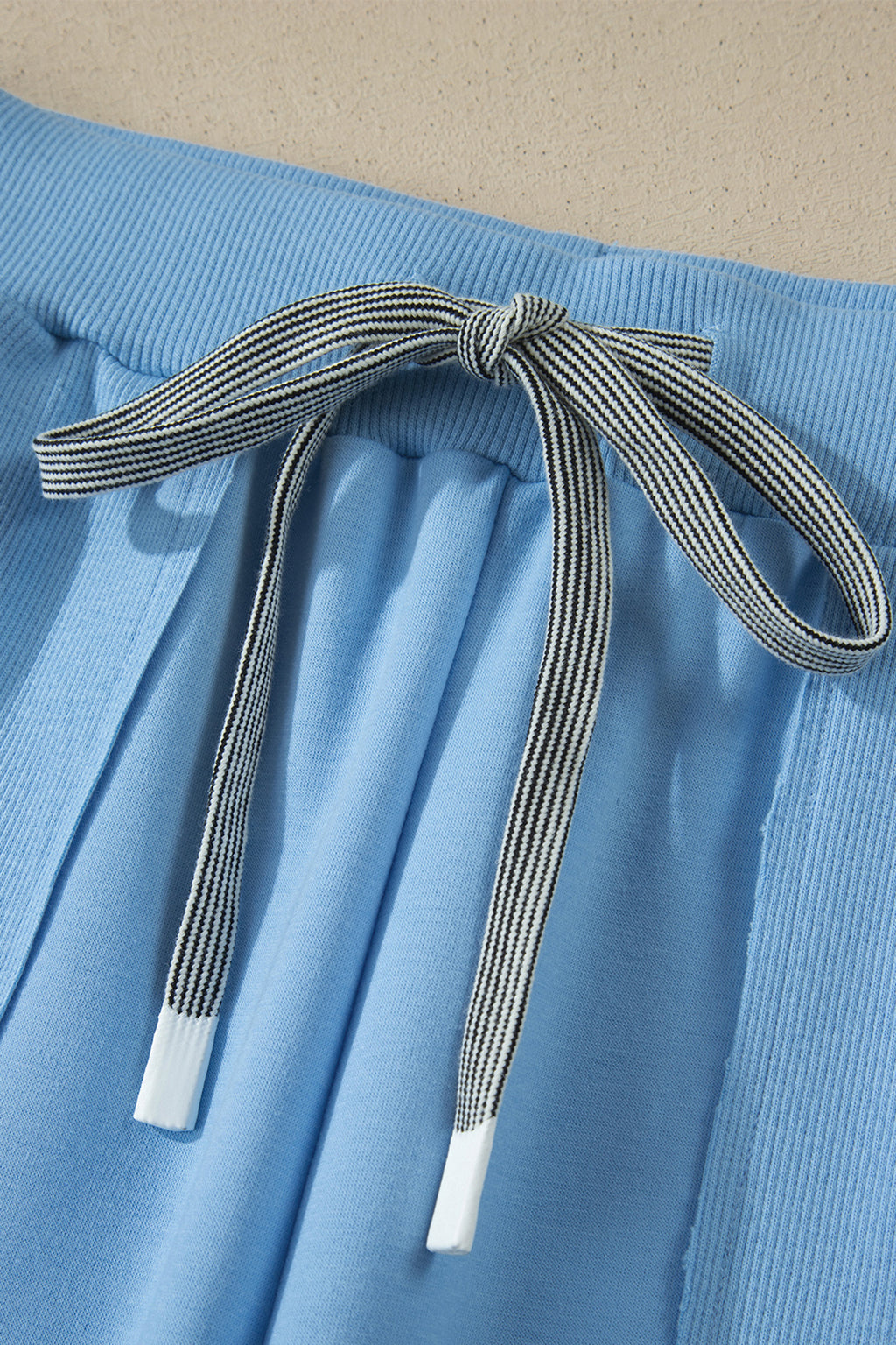 V-Neck Tee & Drawstring Pant Set | Apricot Pink, Mint Green, Bonbon & Beau Blue