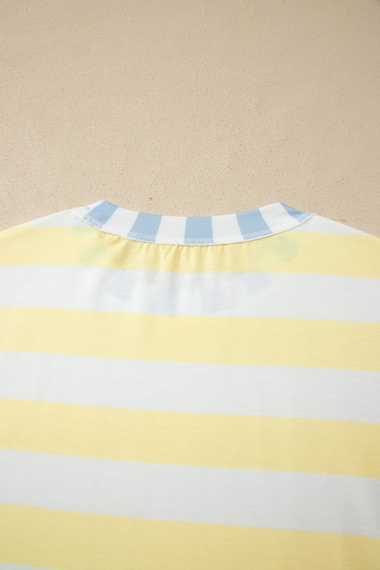 Stripe Exposed Seam Contrast Patchwork Oversized Top