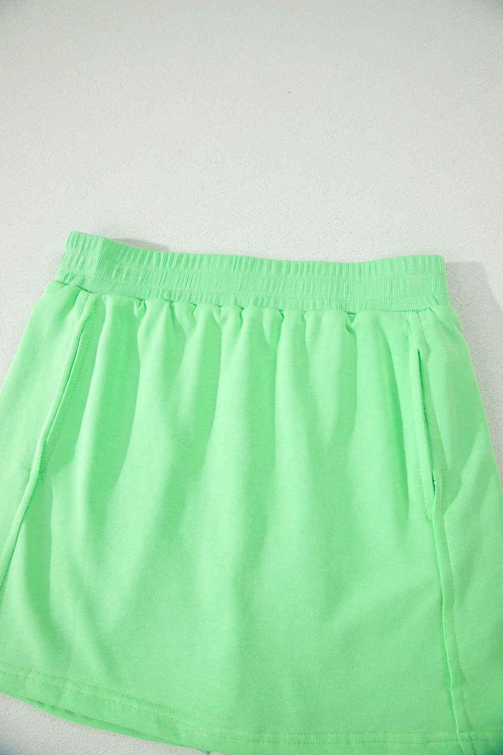 Women's Women's Slim Cropped Tank Top & Mini Skort Co-ord Set Summer Outfit Green at LivelyLooks