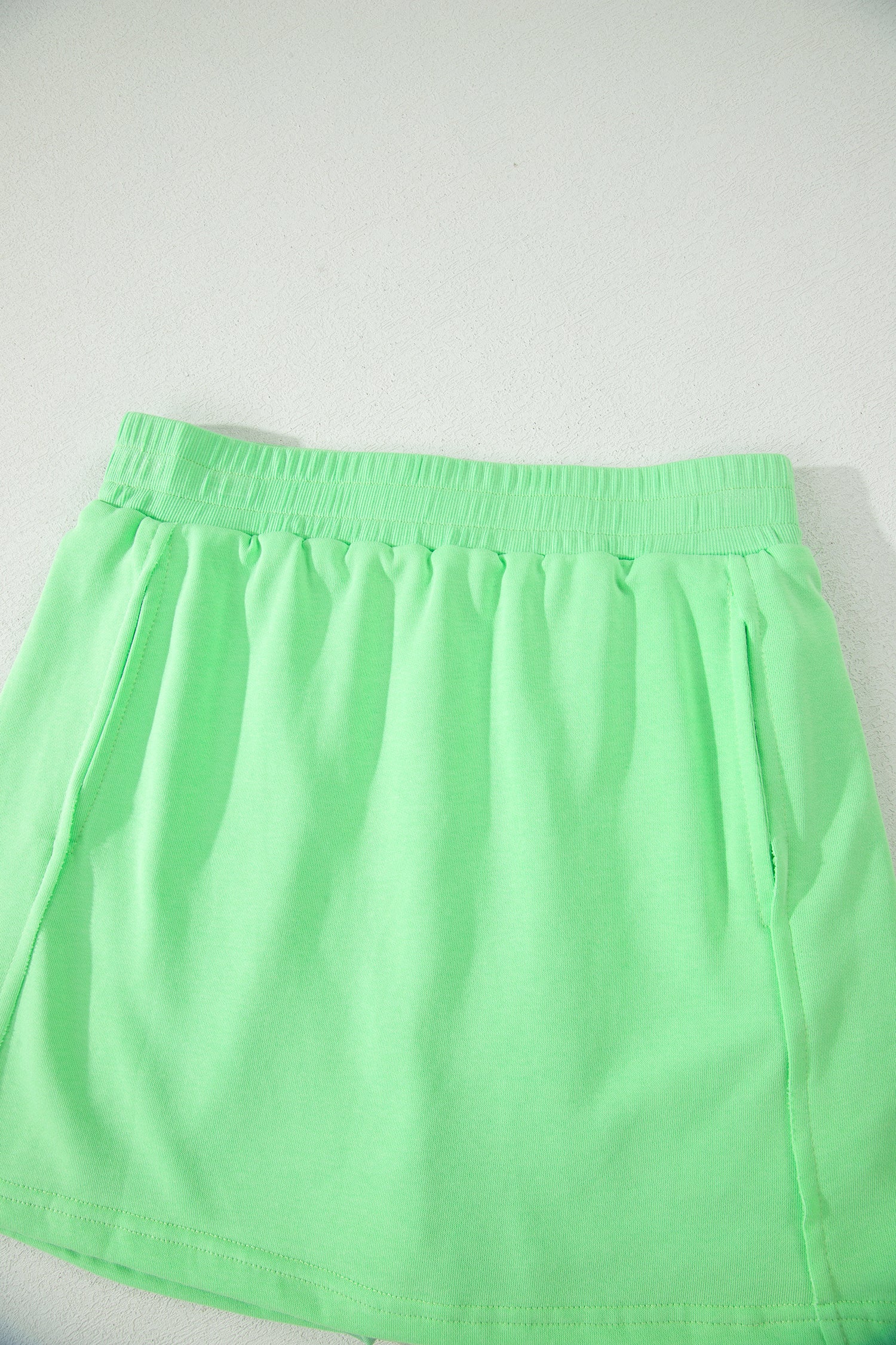 Women's Women's Slim Cropped Tank Top & Mini Skort Co-ord Set Summer Outfit Green at LivelyLooks