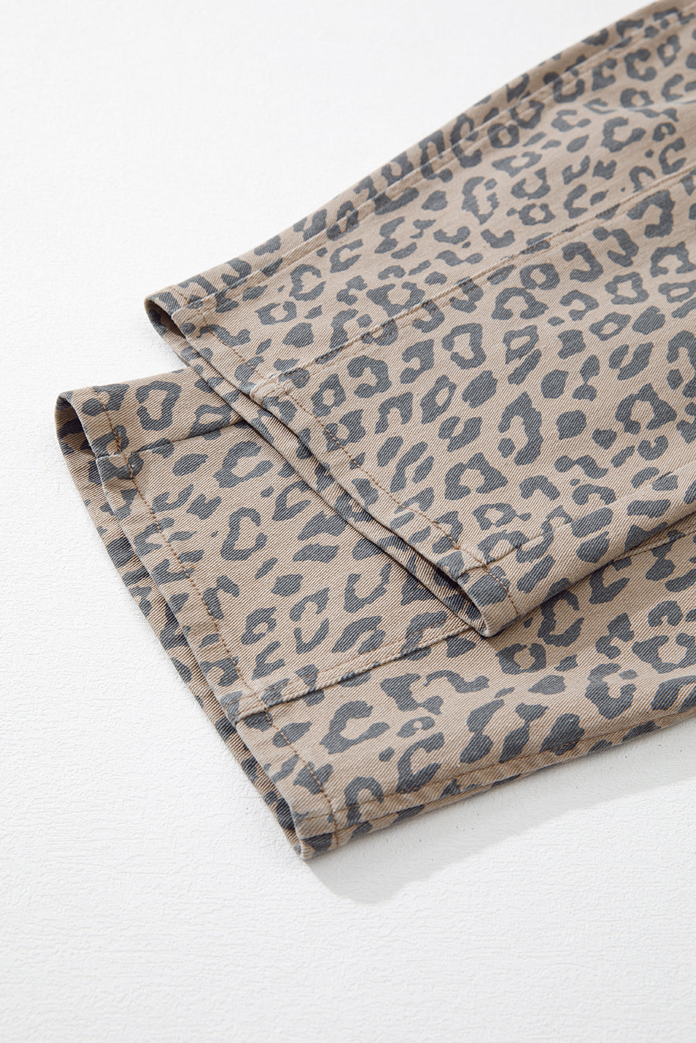 Shop Leopard Print Drawstring Elastic Waist Barrel Jeans UK 8-20 at LivelyLooks