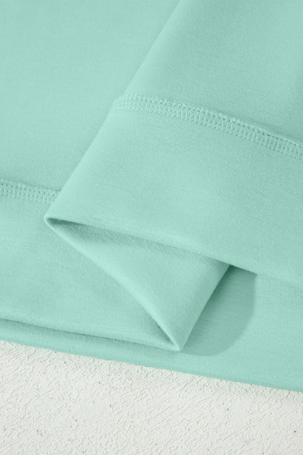 Exposed Seam Mock Neck Oversized Tee & Shorts Set – Mist Blue