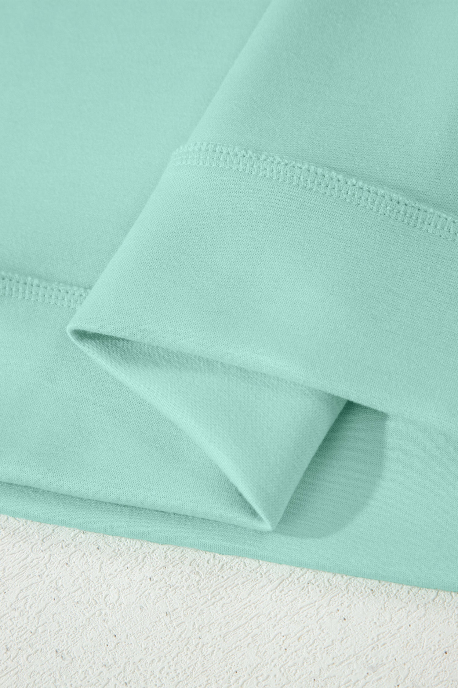 Exposed Seam Mock Neck Oversized Tee & Shorts Set – Mist Blue