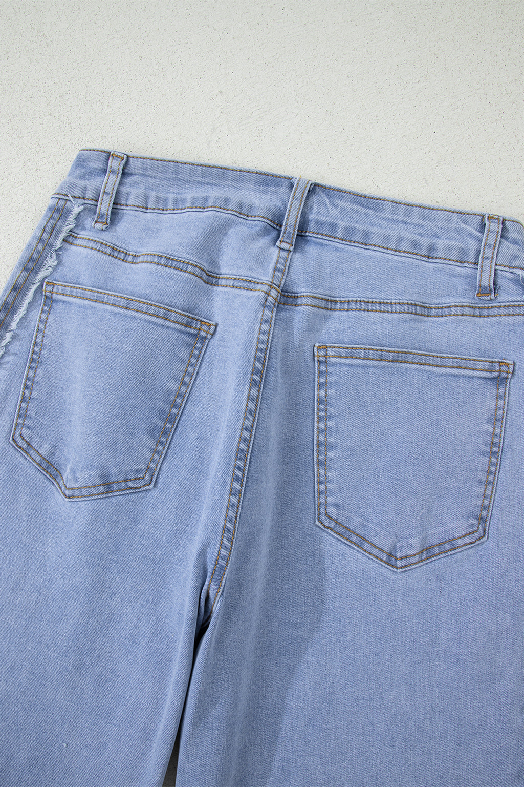 Women's Women's Patchwork Shift Jeans Contrast Stripe Frayed Side Panel Sizes 4-16 at LivelyLooks