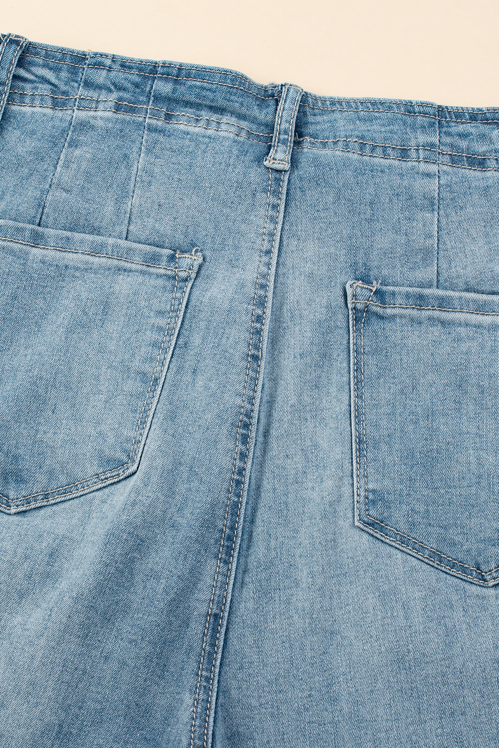 Women's Women's Medium Wash Straight Jeans Multi Button Loose Leg Sizes 6-16 at LivelyLooks