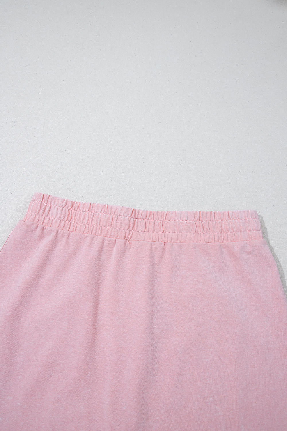Women's Light Pink 2 Pieces Mineral Wash Cotton Tank Top Lined Split Skirt Set at LivelyLooks