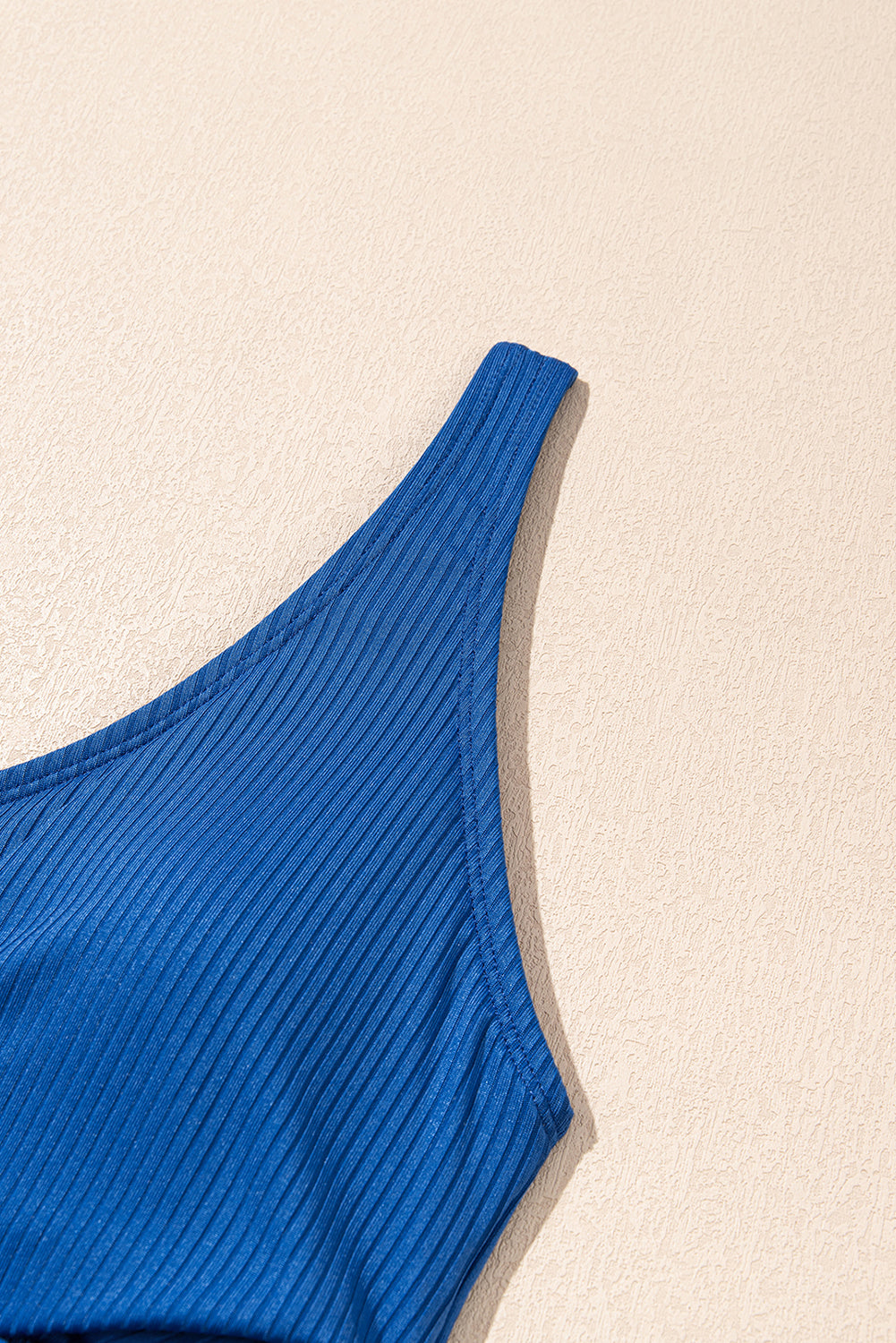 Ribbed Knit Crossed Tank & Skort Tankini Set | Blue, Black, Burgundy & Navy | UK 8-22