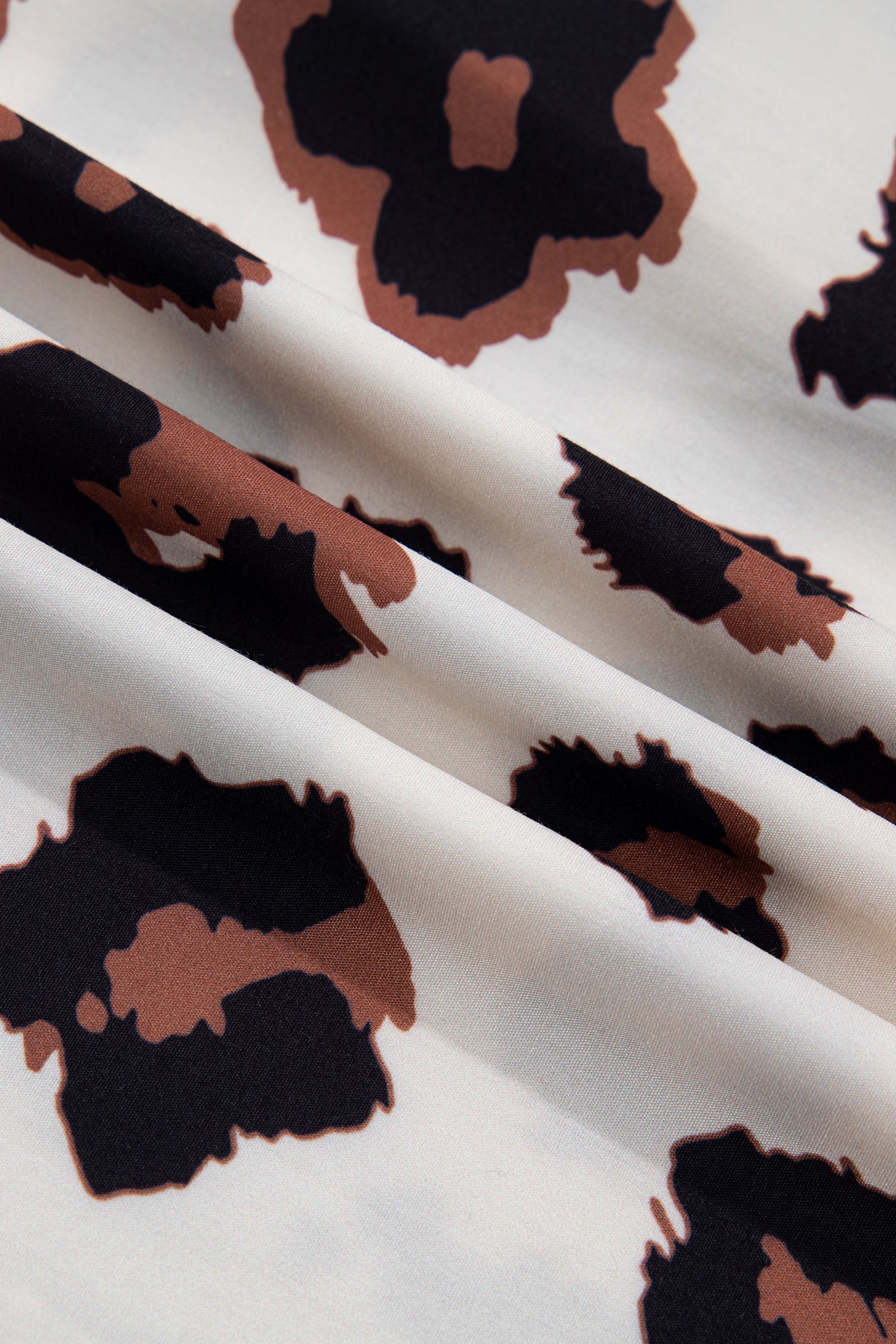 Shop Khaki Leopard Printed Ruffle Sleeve Summer Blouse Animal Pattern Holiday Top at LivelyLooks