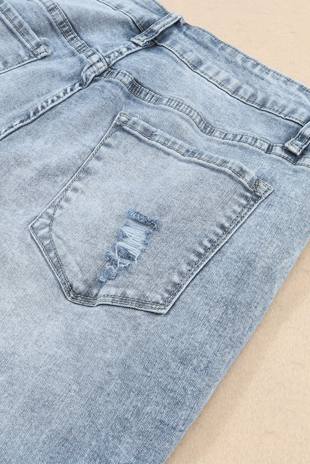 Women's Women's Light Wash Slim Fit Jeans Frayed Hem High Waist Sizes 6-16 at LivelyLooks