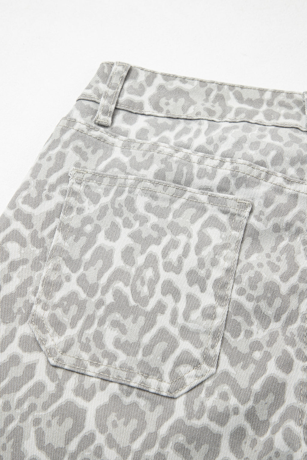 Women's Leopard Print Wide Leg High Waist Jeans | Brown, Grey, Blue & Pink at LivelyLooks