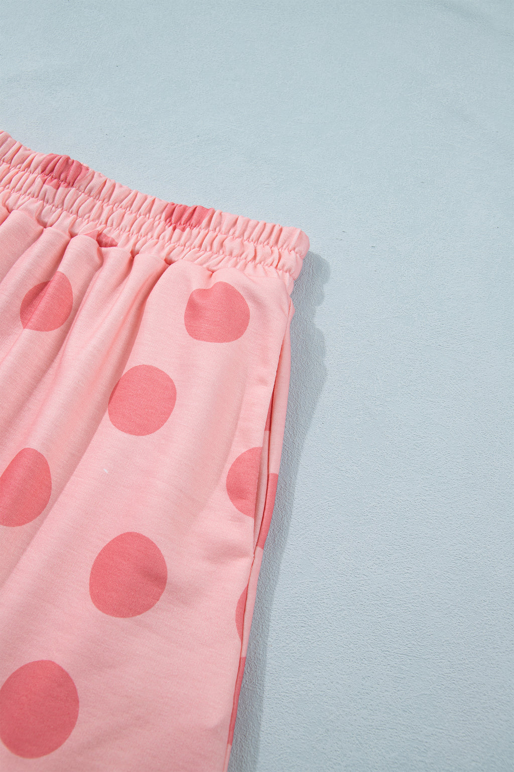 Polka Dot Short Sleeve Top & Casual Skort 2pcs Outfit | White, Pink & Sky Blue