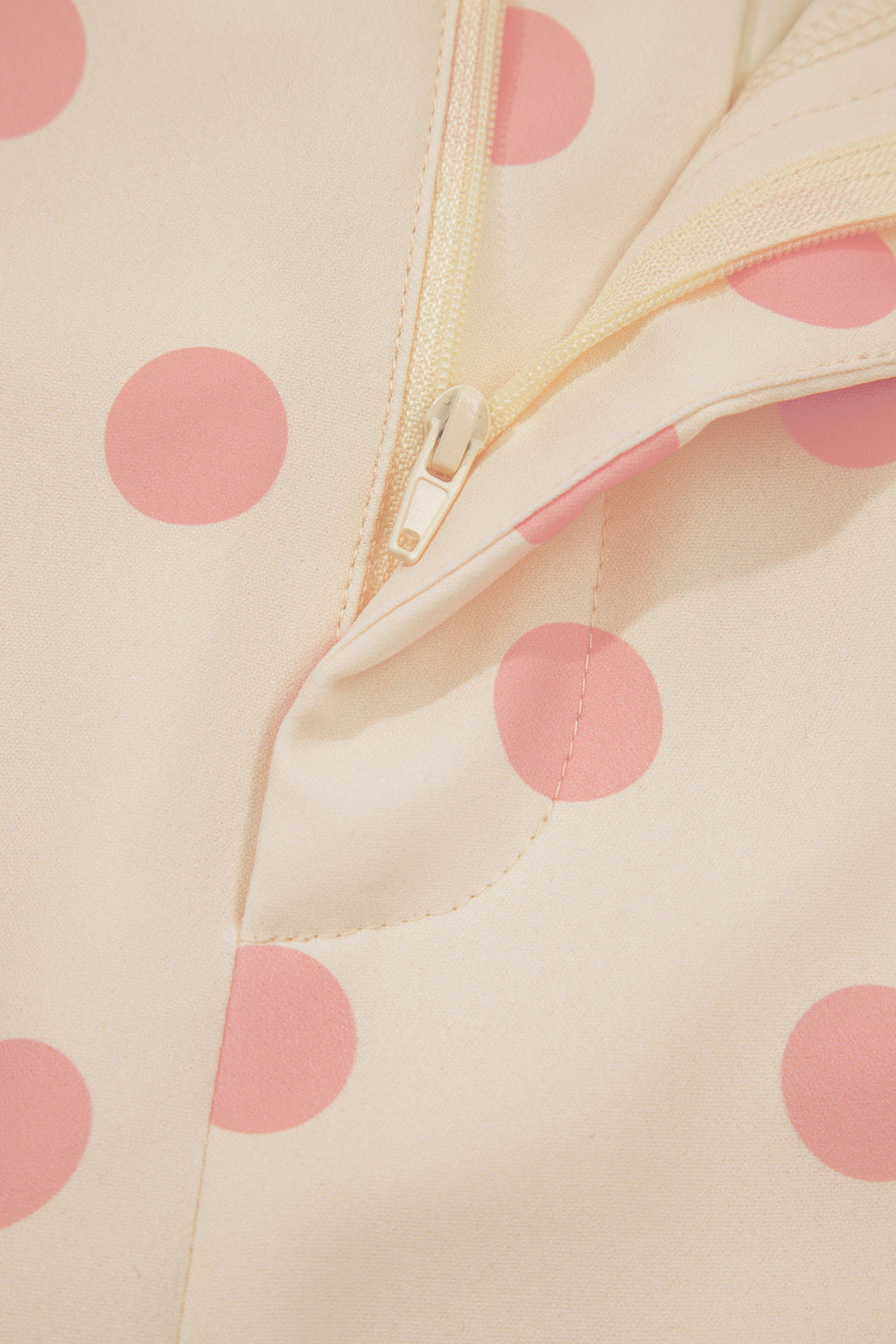 Shop Polka Dot Patched Pocket Mid-Rise Straight Leg Trousers S-XL at LivelyLooks