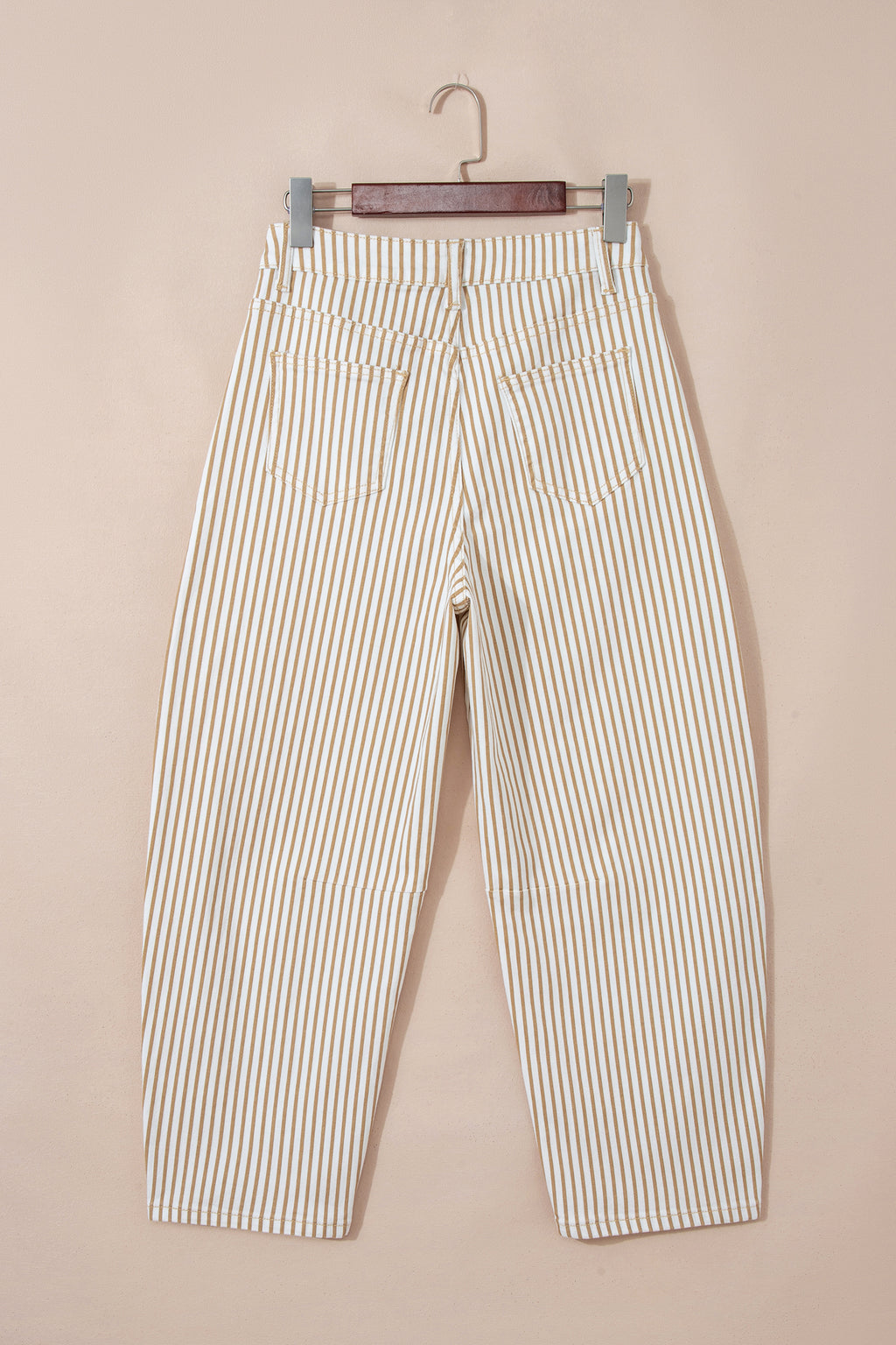 Shop Stripe Casual Barrel Leg Jeans UK 8-20 at LivelyLooks