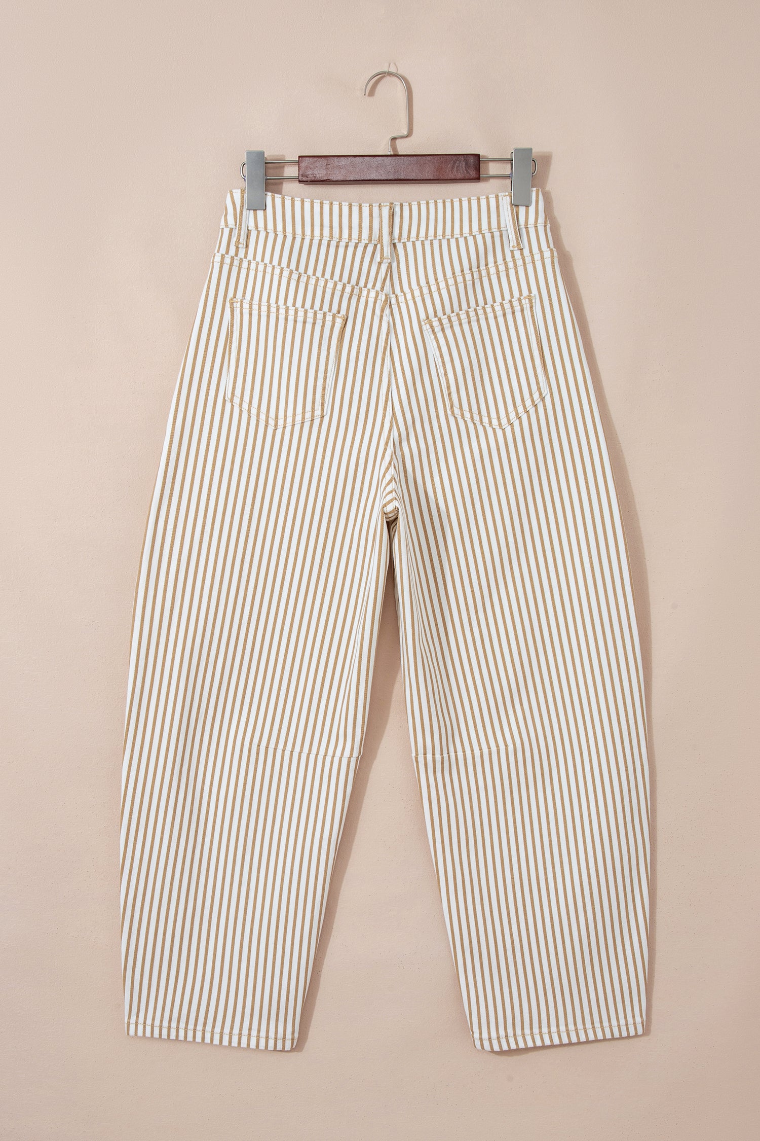 Shop Stripe Casual Barrel Leg Jeans UK 8-20 at LivelyLooks