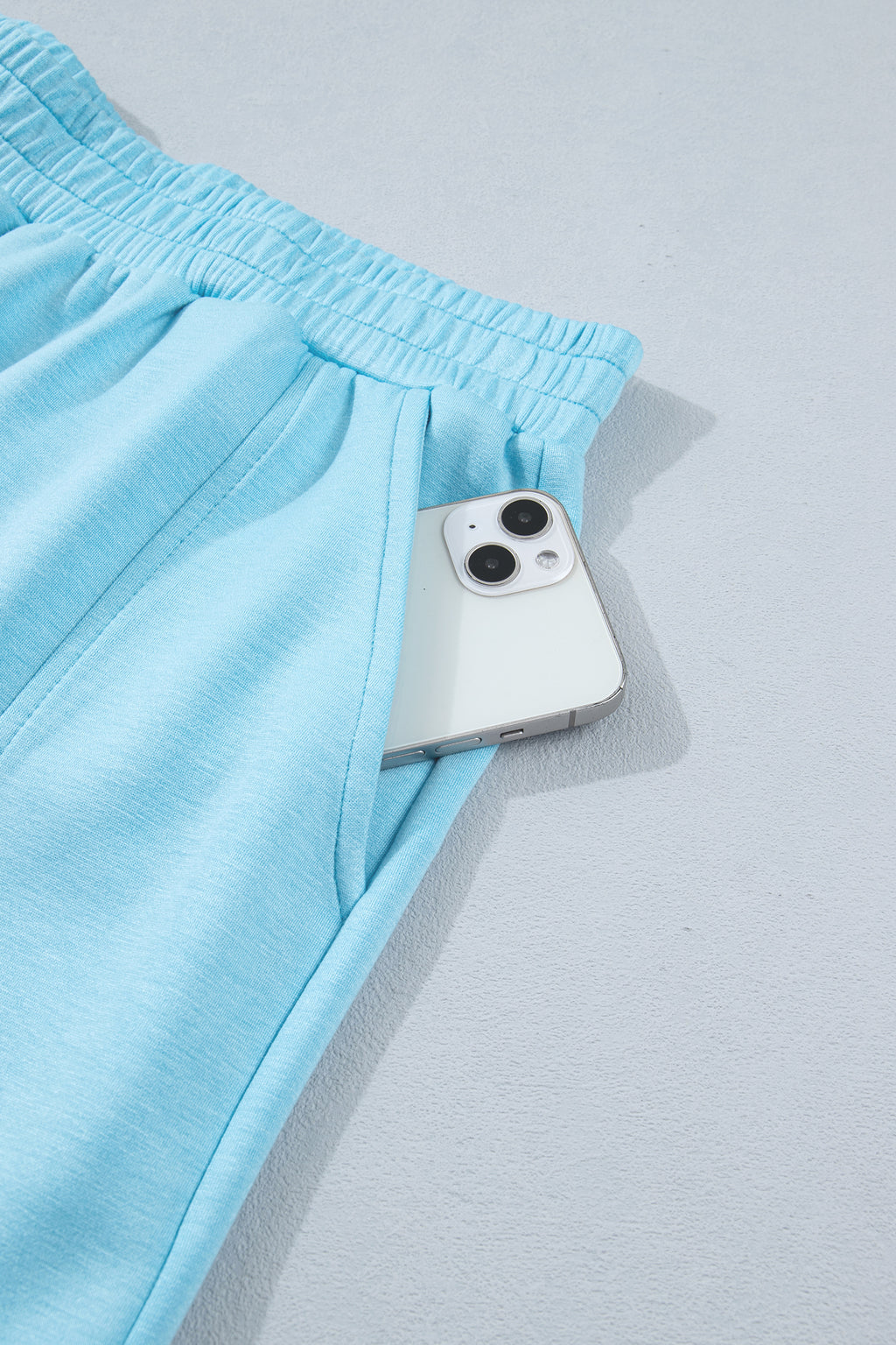 LivelyLooks Blue Half-Zip High Neck Athleisure Short Set | S-XL women's fashion