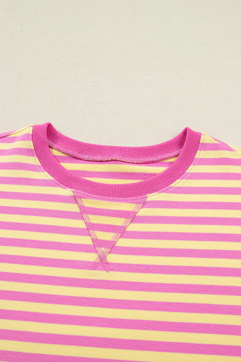 Shop Stripe Drop Shoulder Terry Short Set | Casual Co-ord S-XL at LivelyLooks