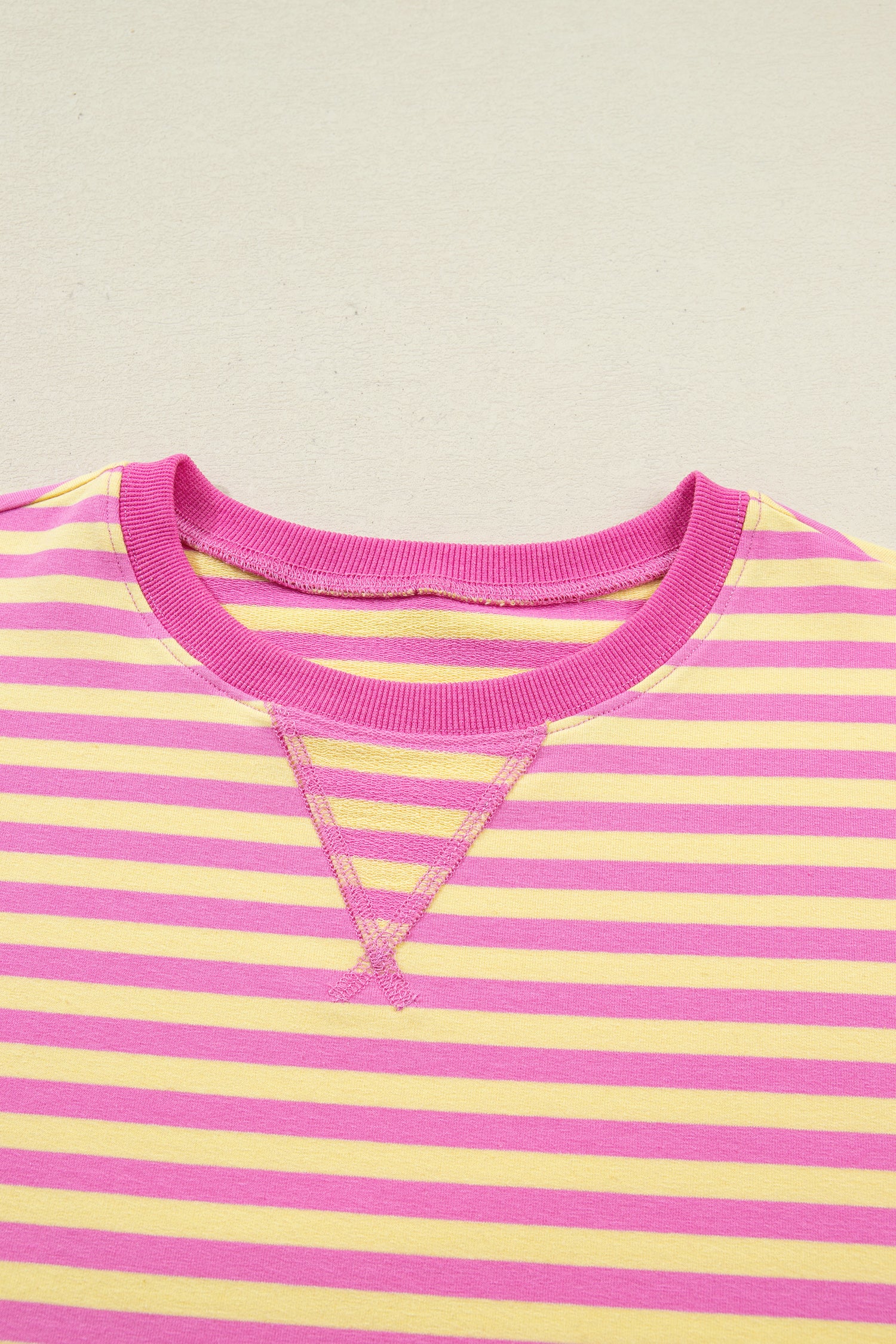 Shop Stripe Drop Shoulder Terry Short Set | Casual Co-ord S-XL at LivelyLooks