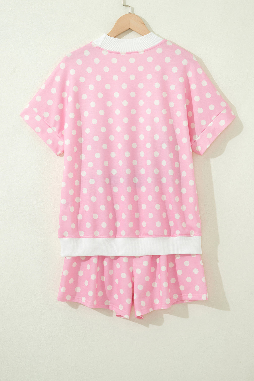 Polka Dot Mock Neck Short Set – Yellow, Pink, Sky Blue & Green